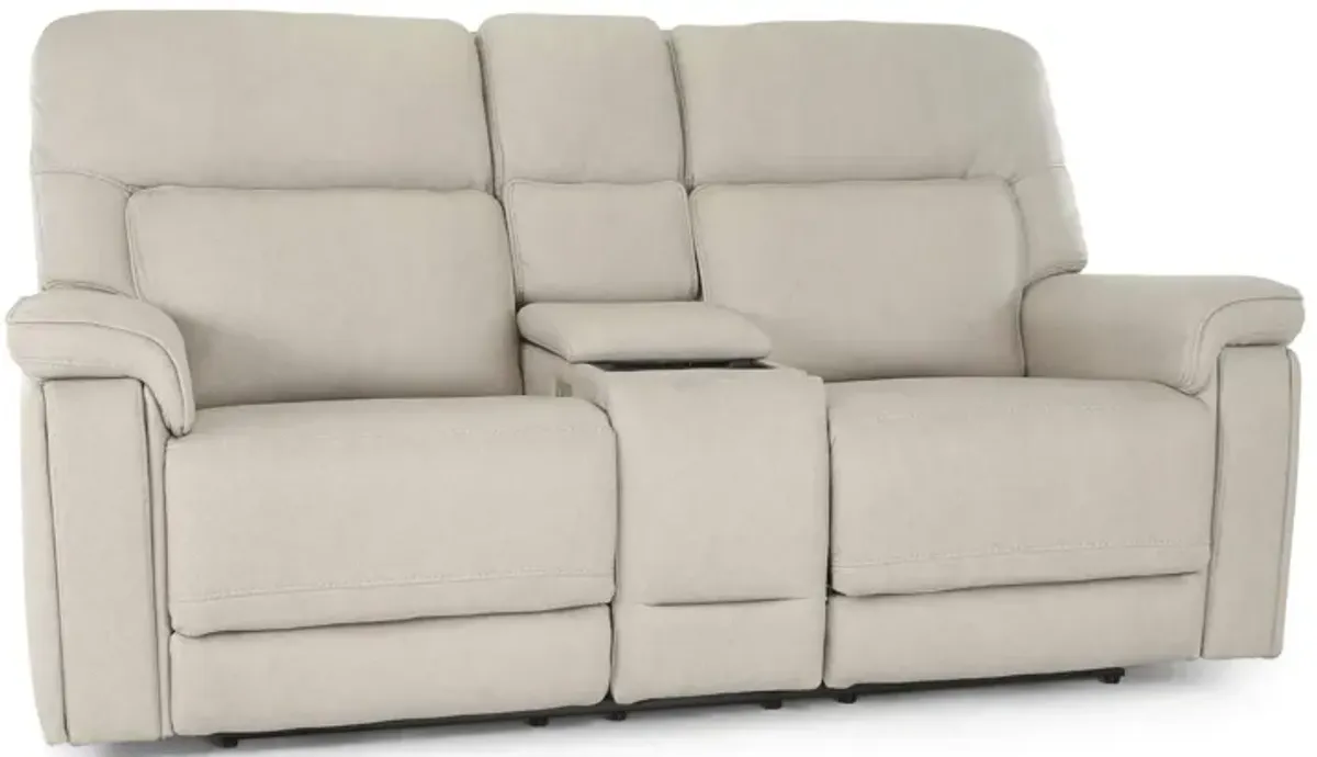 CANNES DOVE 3P POWER CONSOLE LOVESEAT