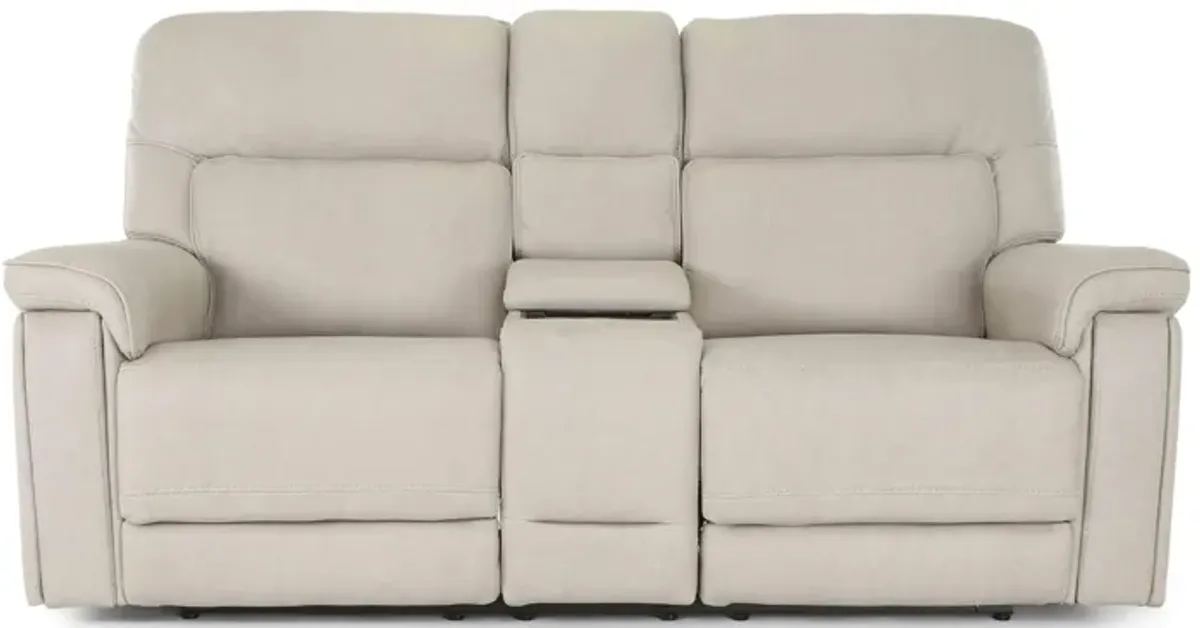 CANNES DOVE 3P POWER CONSOLE LOVESEAT