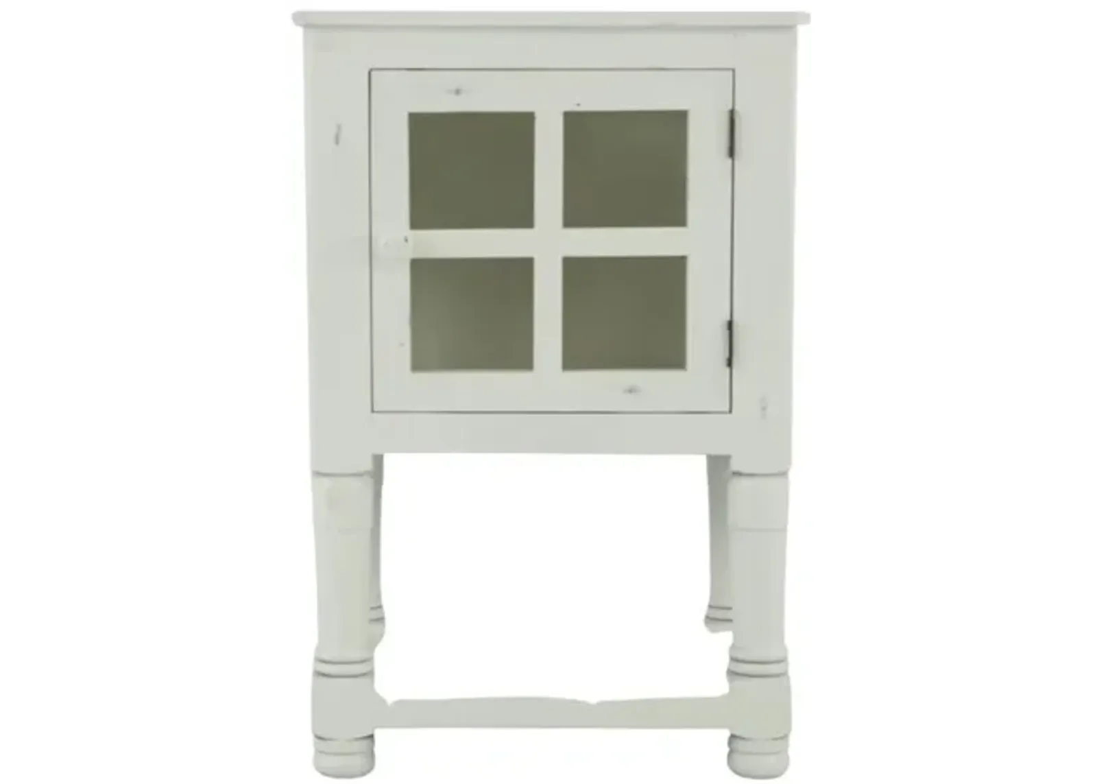 AUGUSTA SANDED WHITE ACCENT TABLE