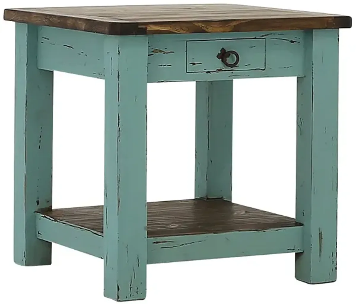 LAWMAN TURQUOISE ACCENT TABLE