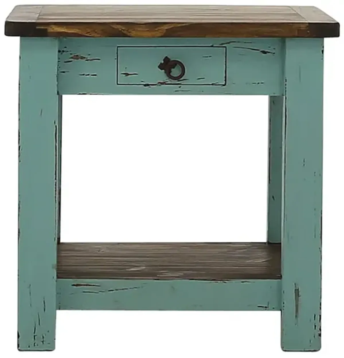 LAWMAN TURQUOISE END TABLE