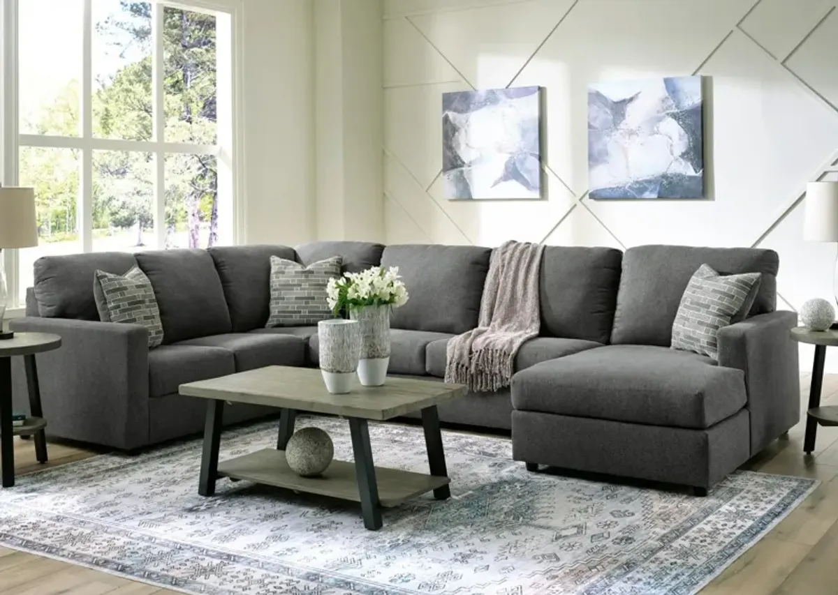 EDENFIELD CHARCOAL 3 PIECE SECTIONAL