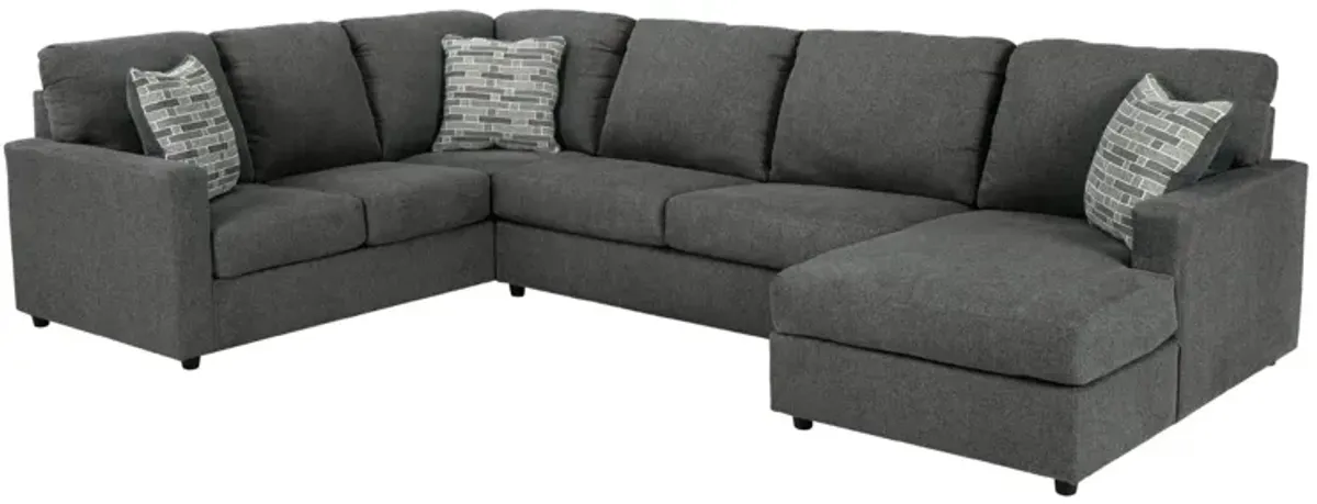 EDENFIELD CHARCOAL 3 PIECE SECTIONAL