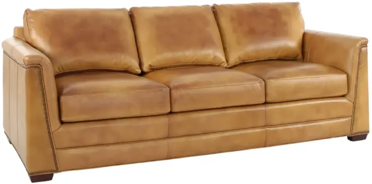 VENETIAN COGNAC LEATHER SOFA