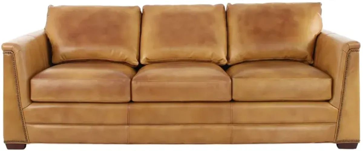 VENETIAN COGNAC LEATHER SOFA