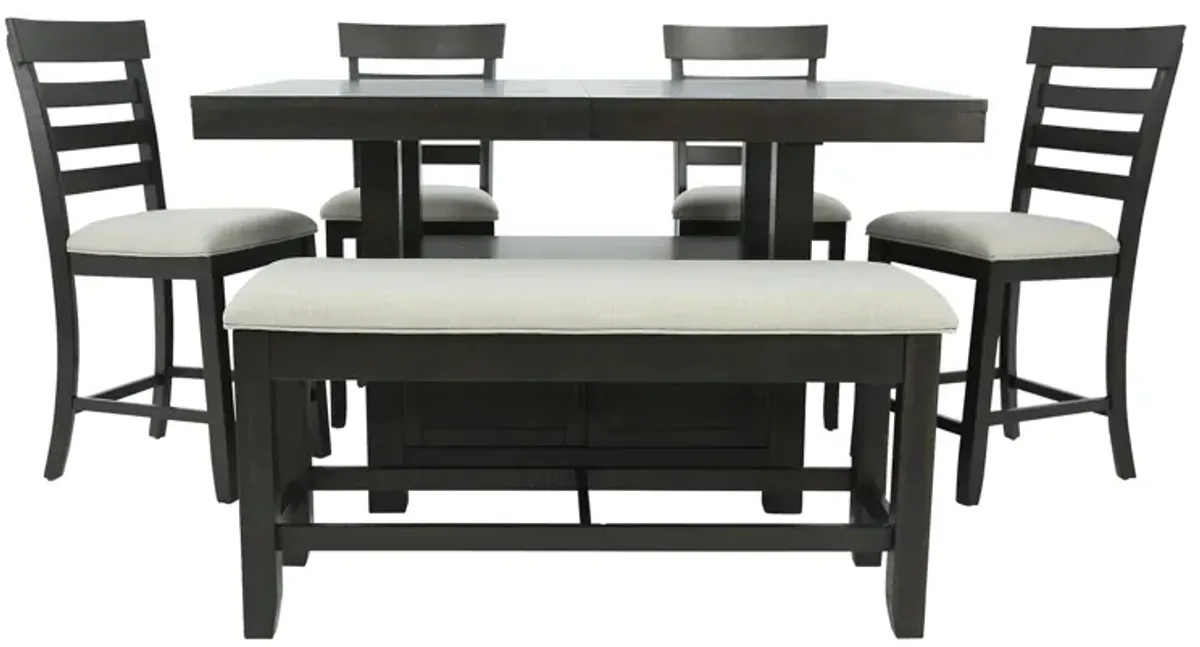 COLORADO 6 PIECE COUNTER HEIGHT DINING SET