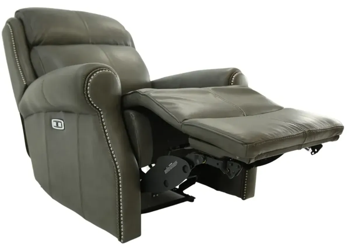 MCGWIRE DOVE LEATHER POWER RECLINER