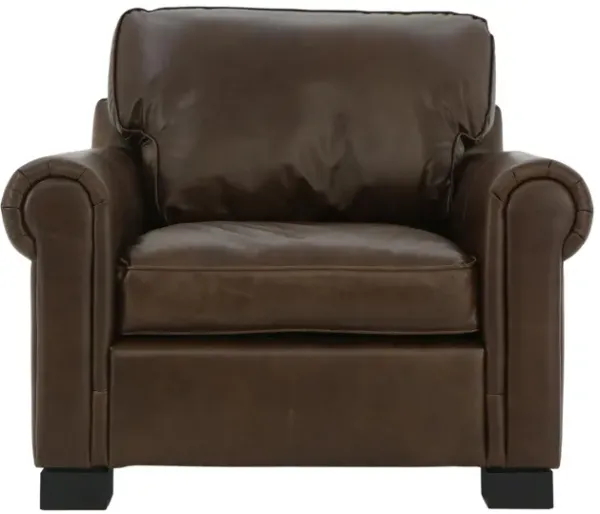 ENZO DARK CHOCOLATE LEATHER CHAIR