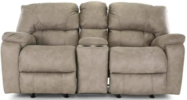 STETSON FOG RECLINING LOVESEAT WITH CONSOLE