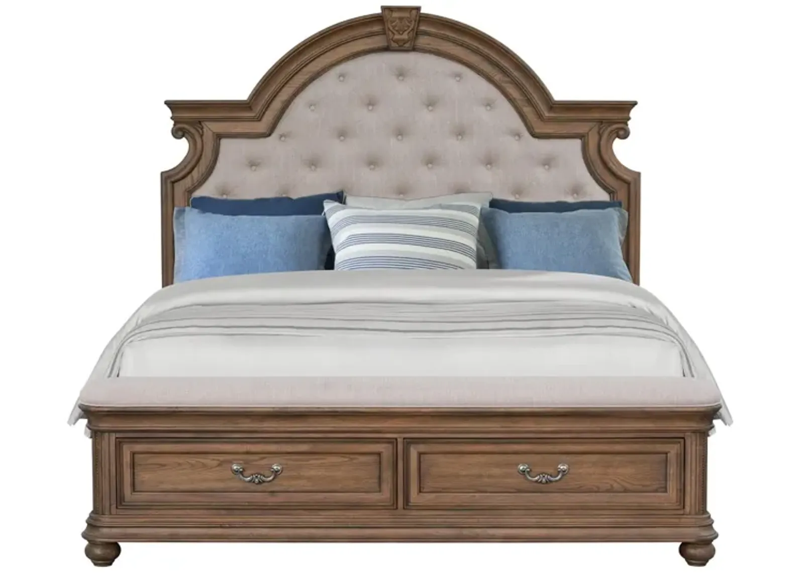 MALLORY LIGHT OAK KING BED