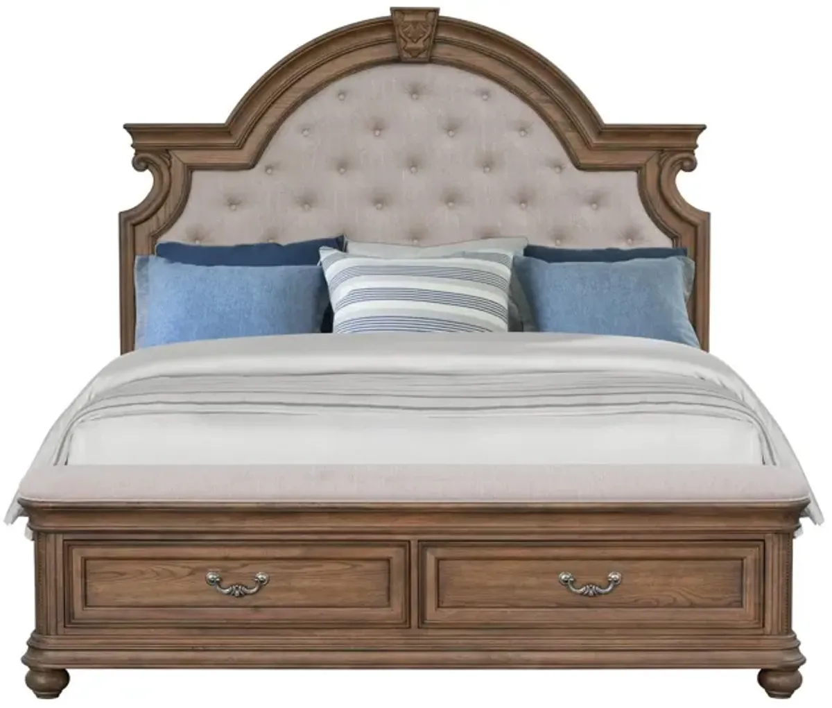 MALLORY LIGHT OAK KING BED