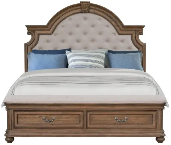 MALLORY LIGHT OAK KING BED
