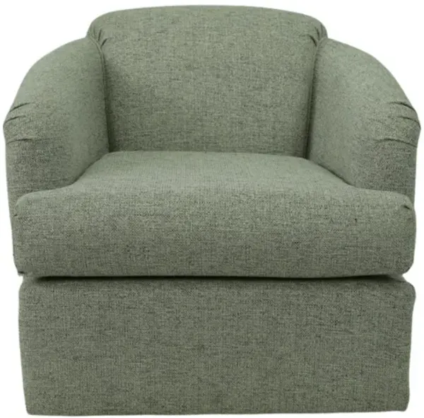 CASS HEATHER SWIVEL BARREL CHAIR