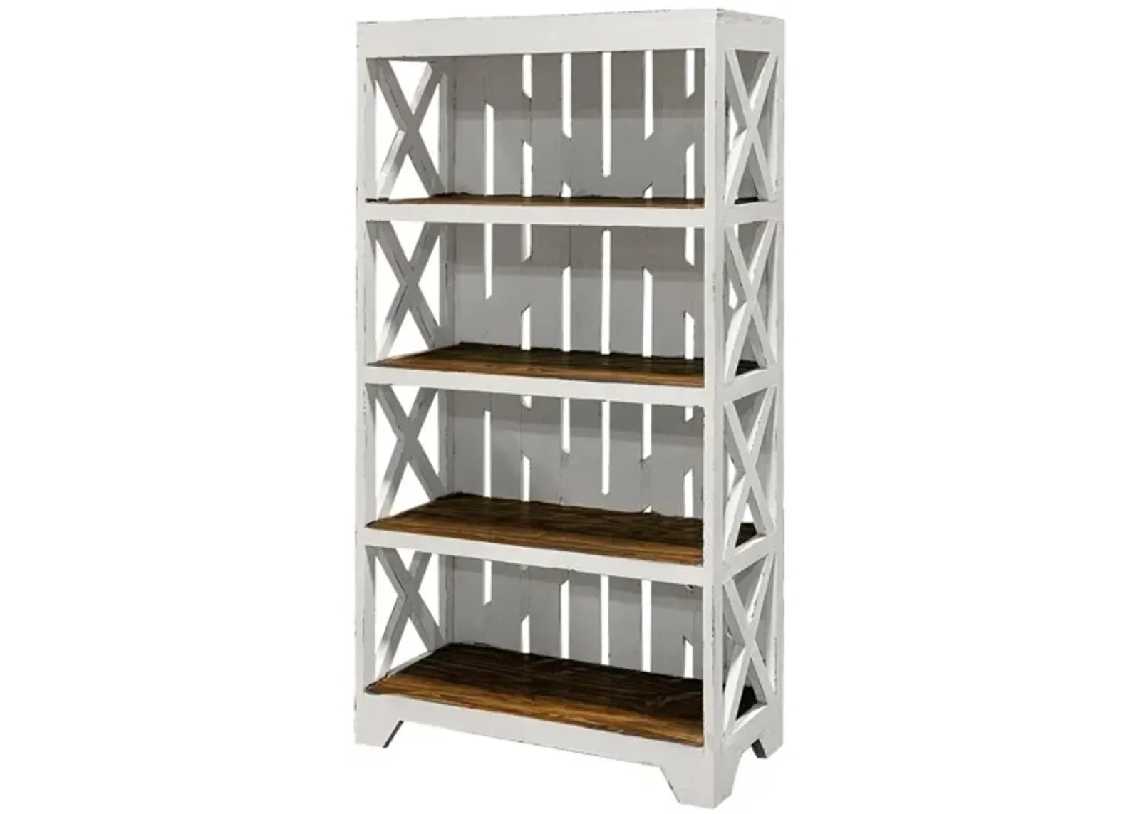 CRATE WHITE/TOBACCO BOOKCASE