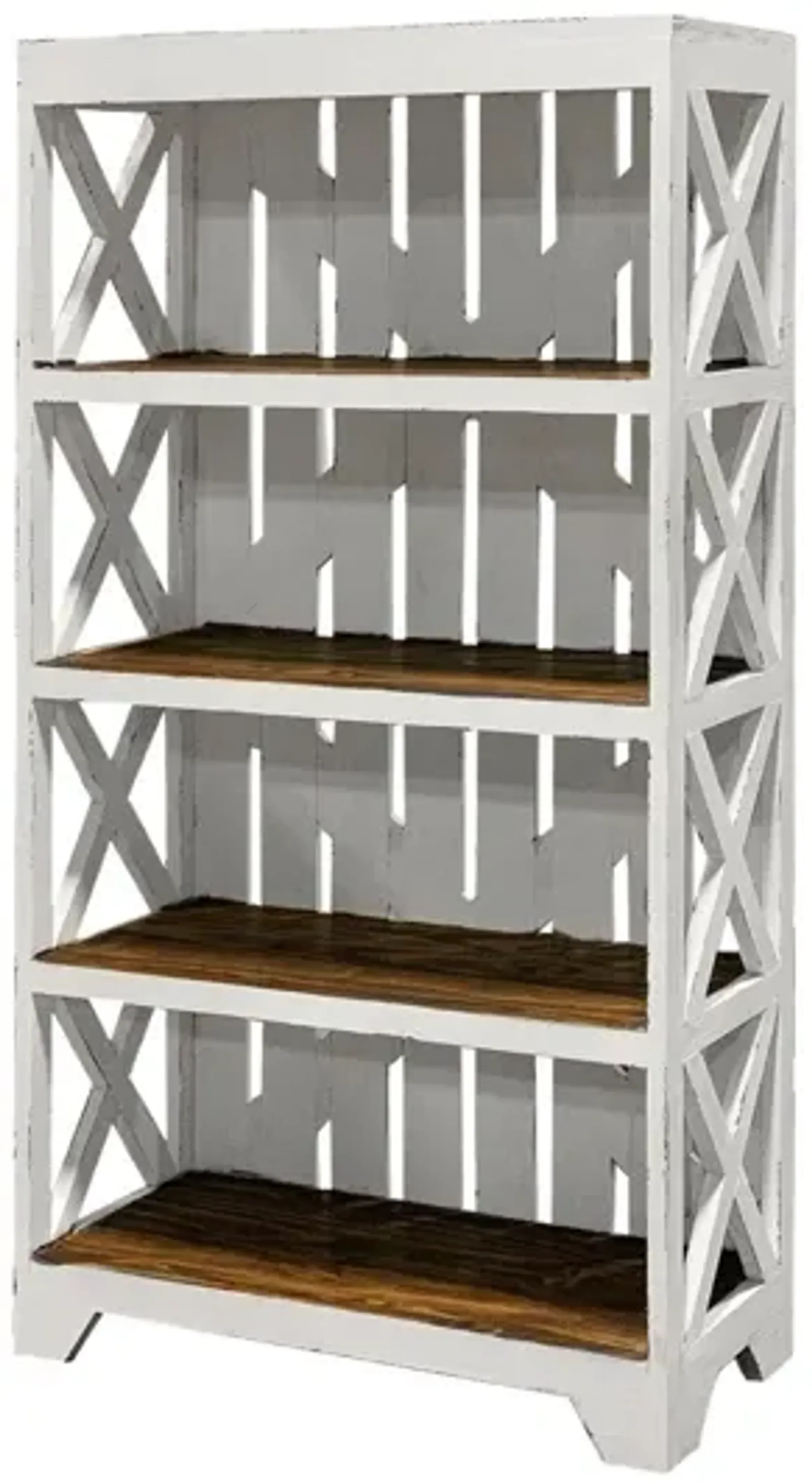 CRATE WHITE/TOBACCO BOOKCASE