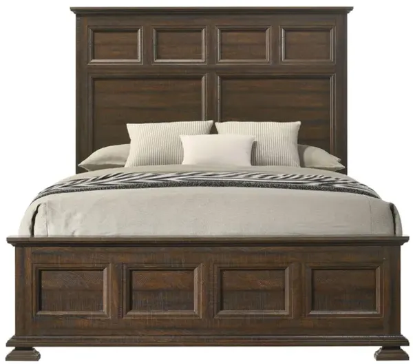 MOSSBERG RUSTIC OAK QUEEN BED