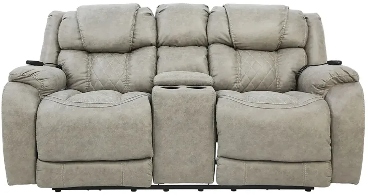 CASON MUSHROOM 3P POWER LOVESEAT WITH CONSOLE