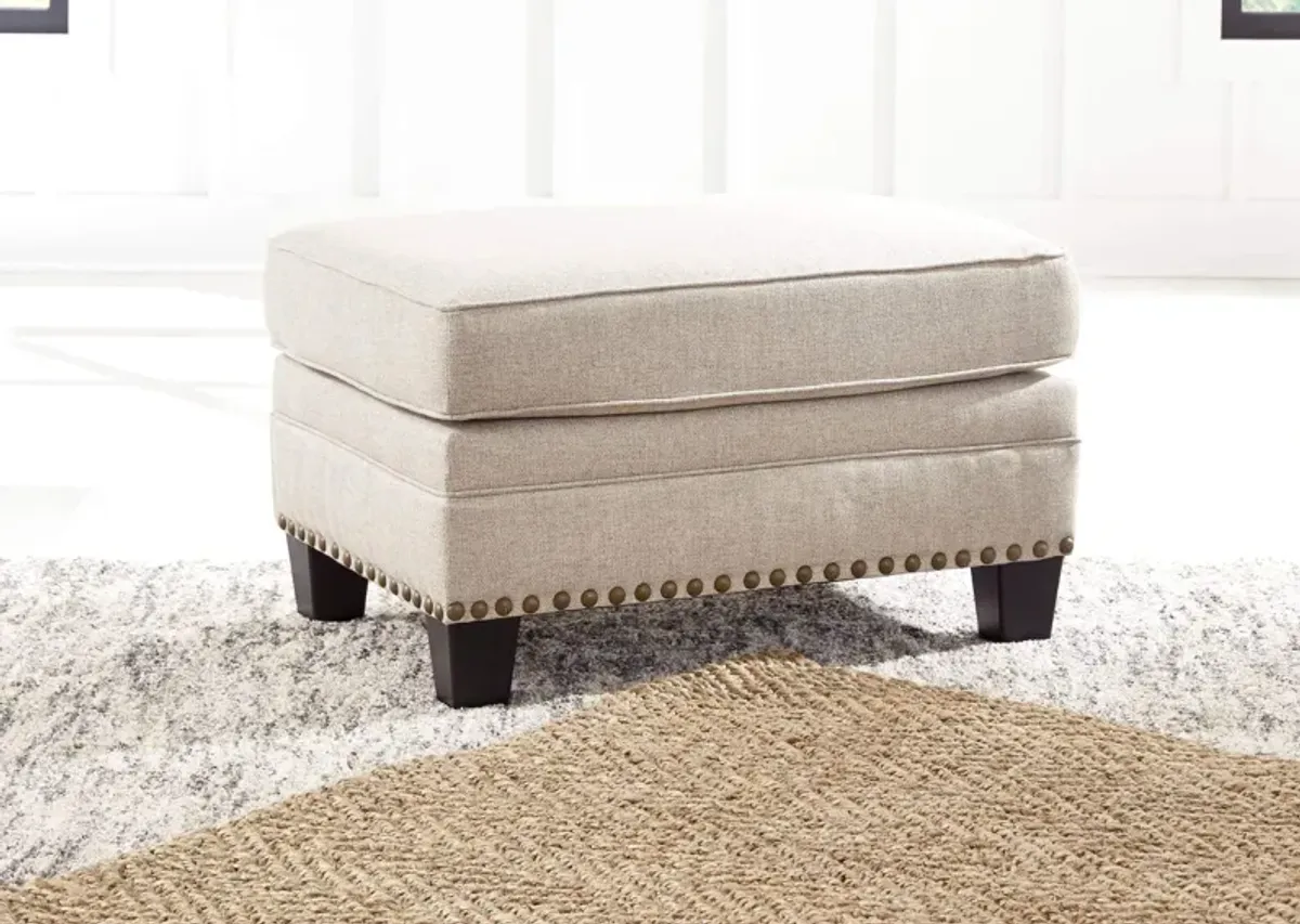 CLAREDON LINEN OTTOMAN