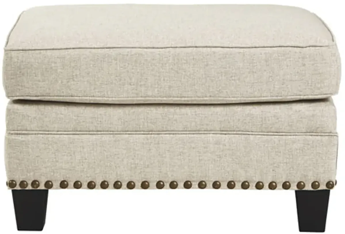 CLAREDON LINEN OTTOMAN