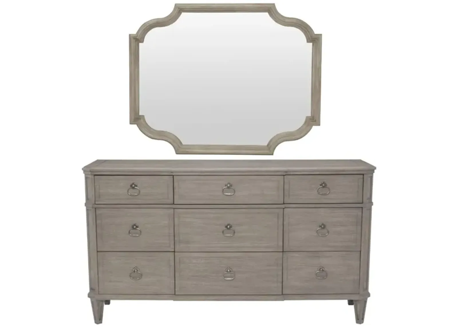 MARQUESA GRAY DRESSER AND MIRROR