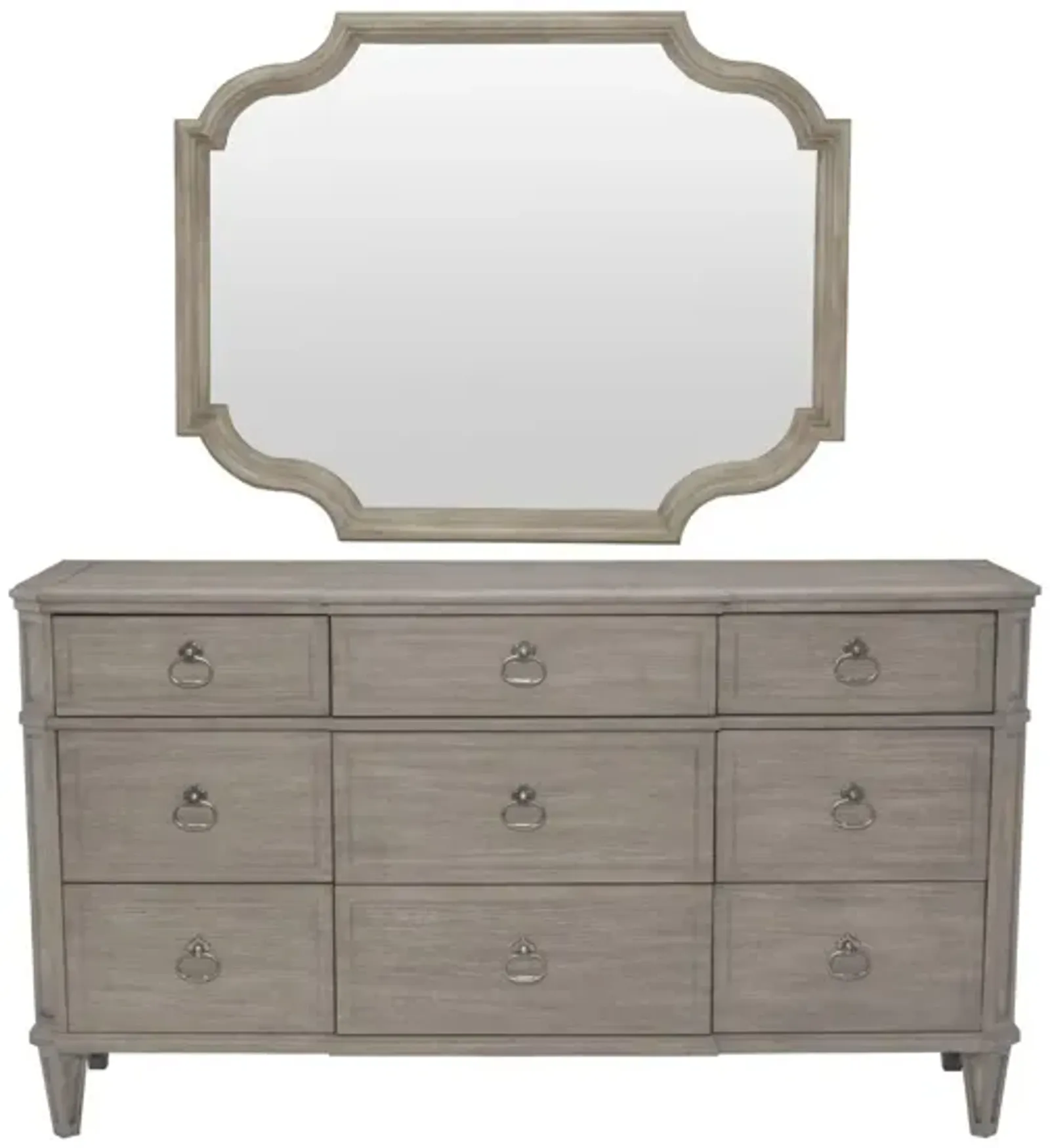 MARQUESA GRAY DRESSER AND MIRROR