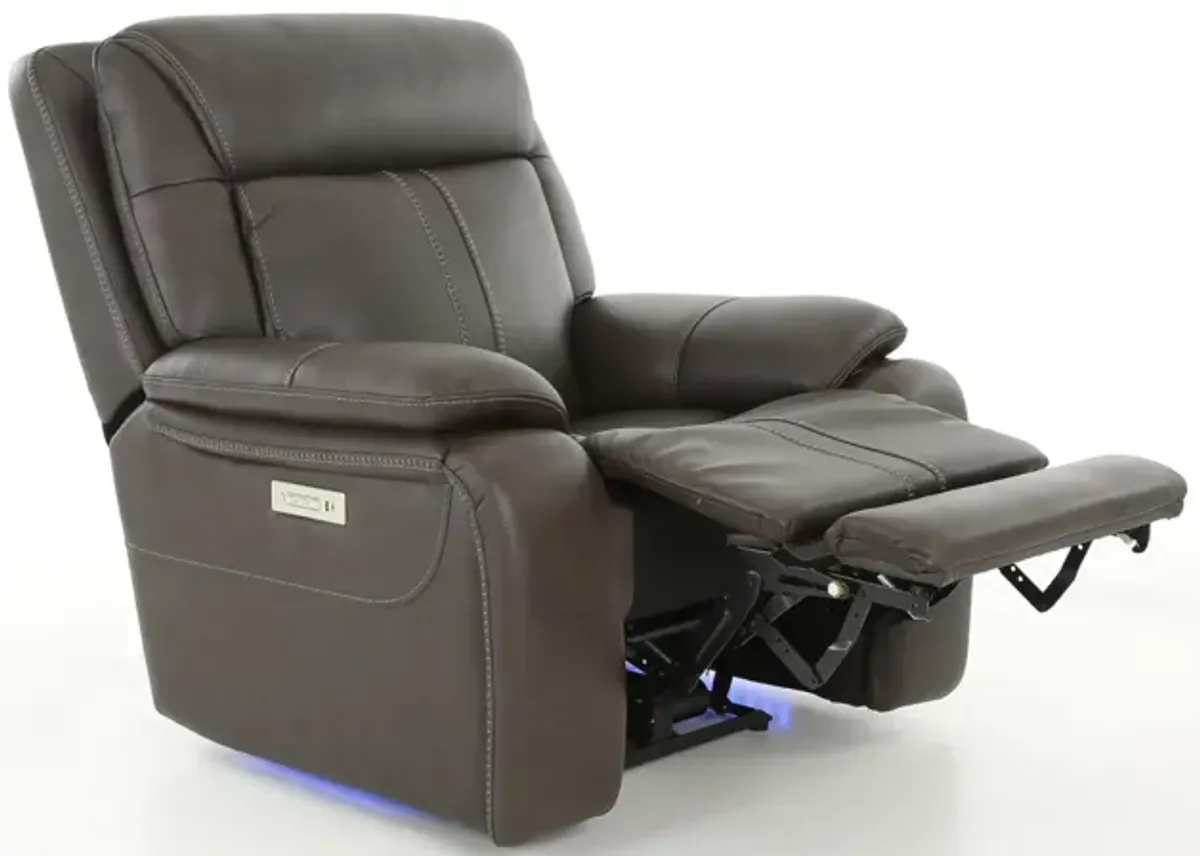 XARA EARTH LEATHER POWER RECLINER