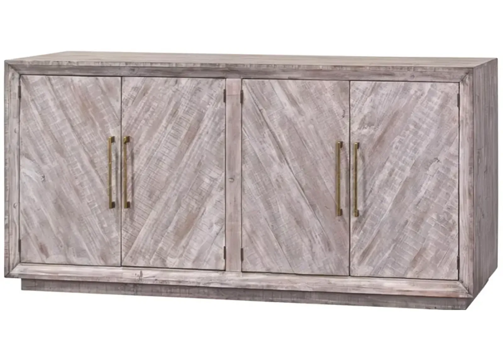 ASHBURY 4 DOOR FOSSIL GRAY CONSOLE