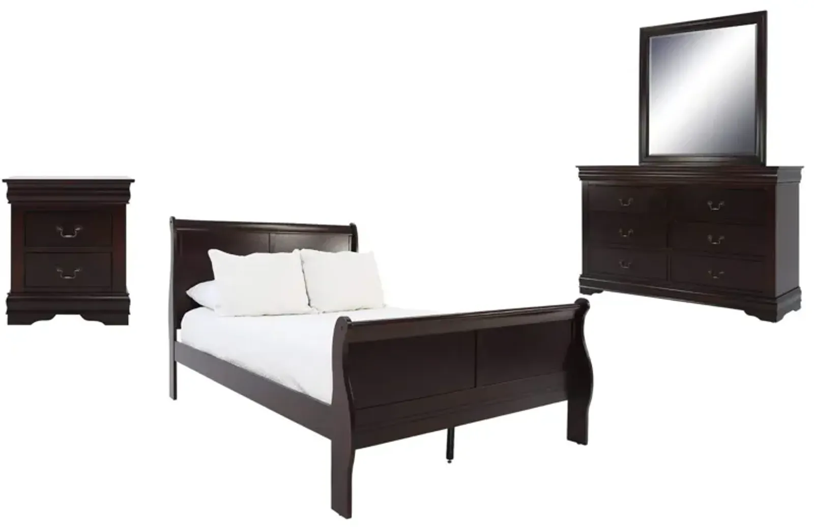 LOUIS PHILIP CHERRY FULL BEDROOM SET