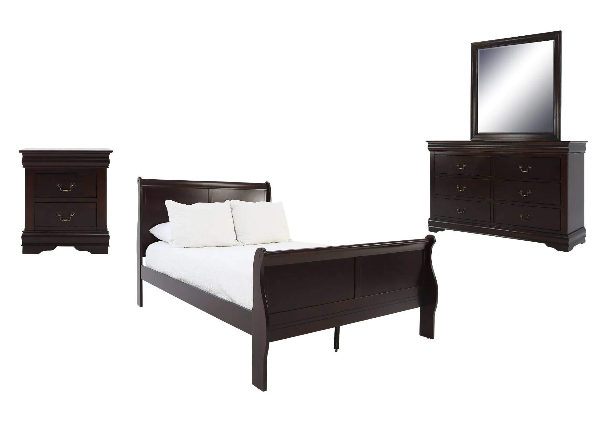 LOUIS PHILIP CHERRY FULL BEDROOM SET