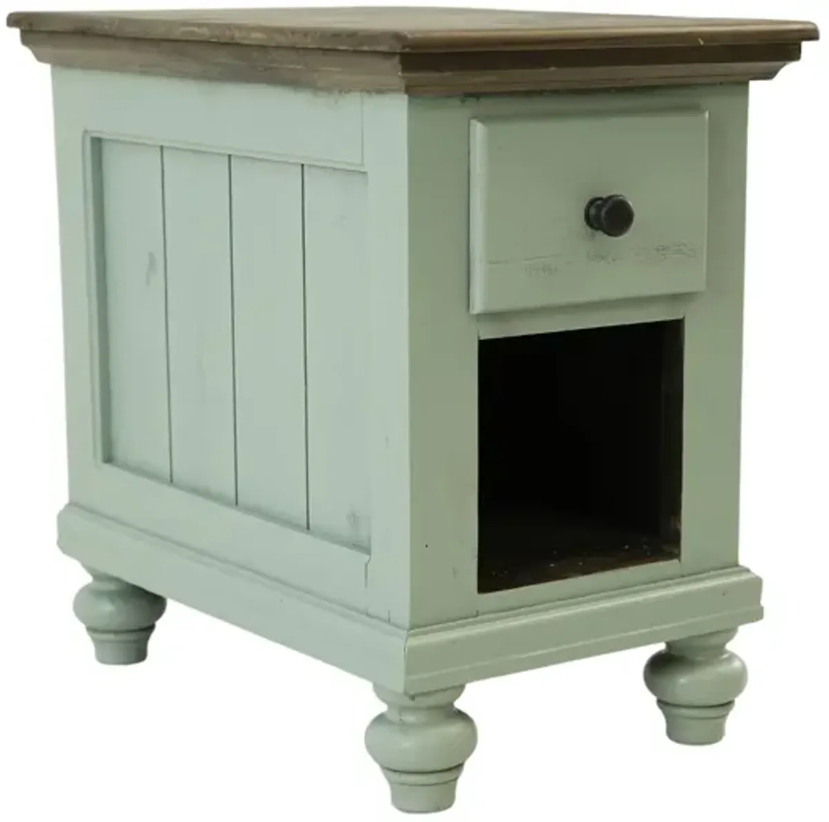 NIKKI BLUE/LIMEWASH ACCENT TABLE