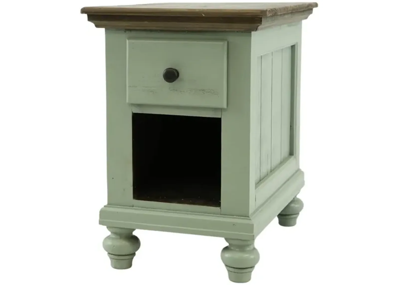 NIKKI BLUE/LIMEWASH ACCENT TABLE