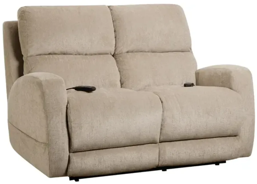 LANDRY BEIGE POWER RECLINING LOVESEAT