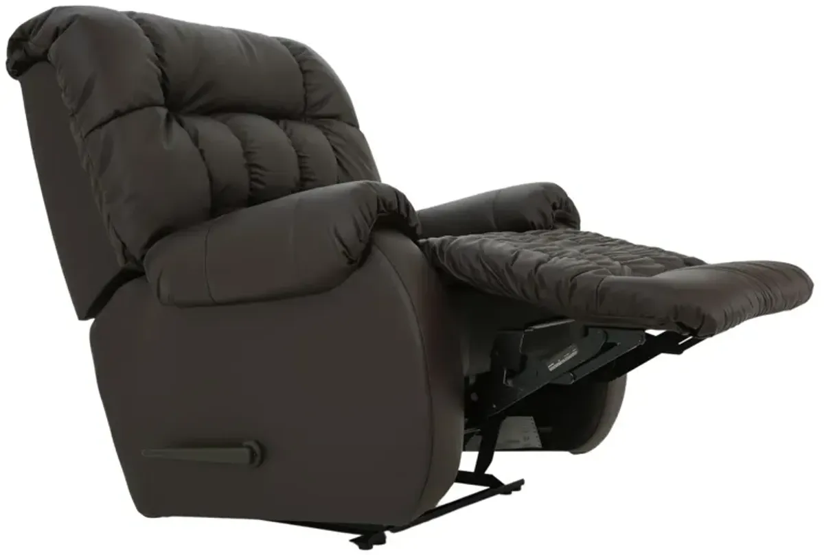 RAKE CHOCOLATE LEATHER BIG MAN'S RECLINER