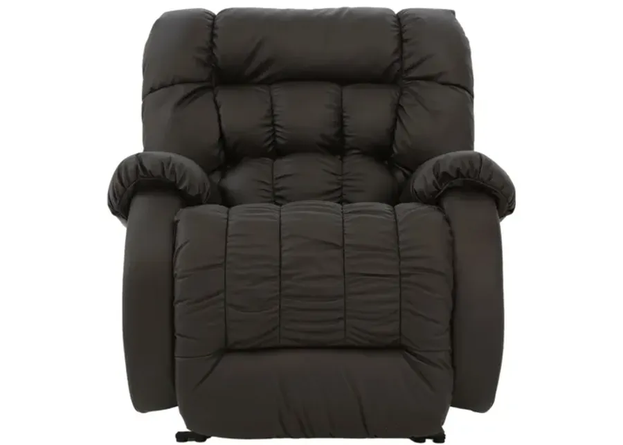 RAKE CHOCOLATE LEATHER BIG MAN'S RECLINER