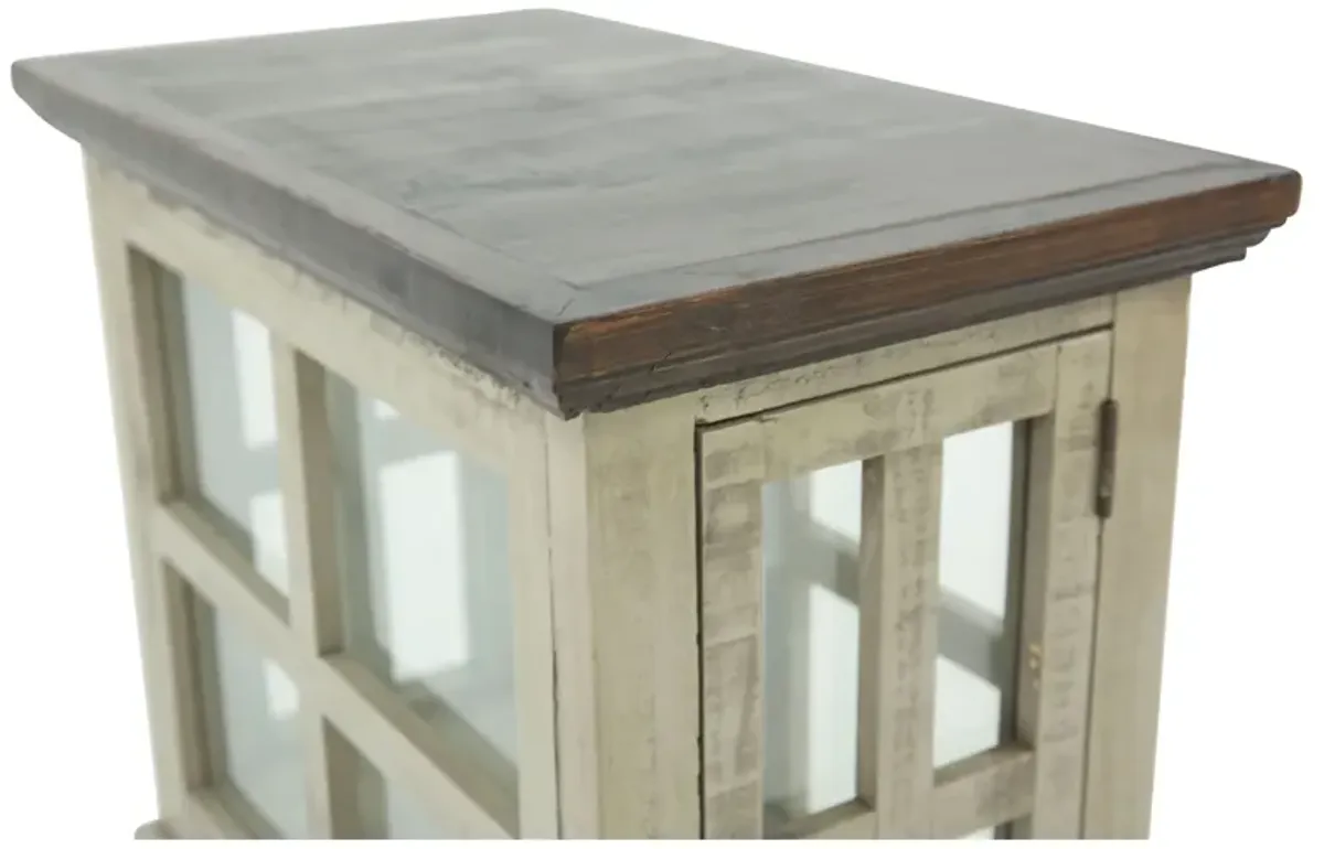 LANTERN GRAY/TOBACCO ACCENT TABLE