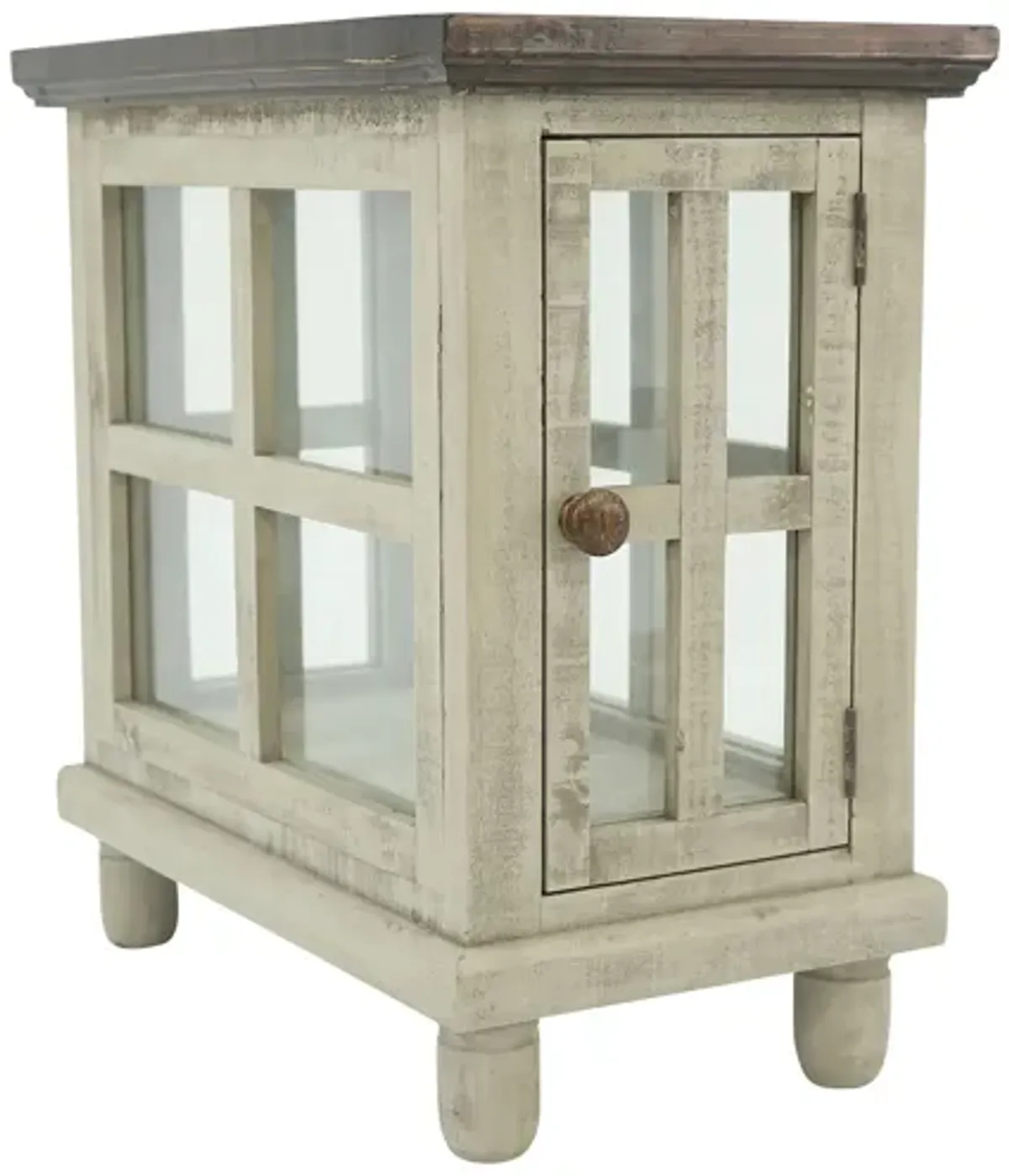 LANTERN GRAY/TOBACCO ACCENT TABLE