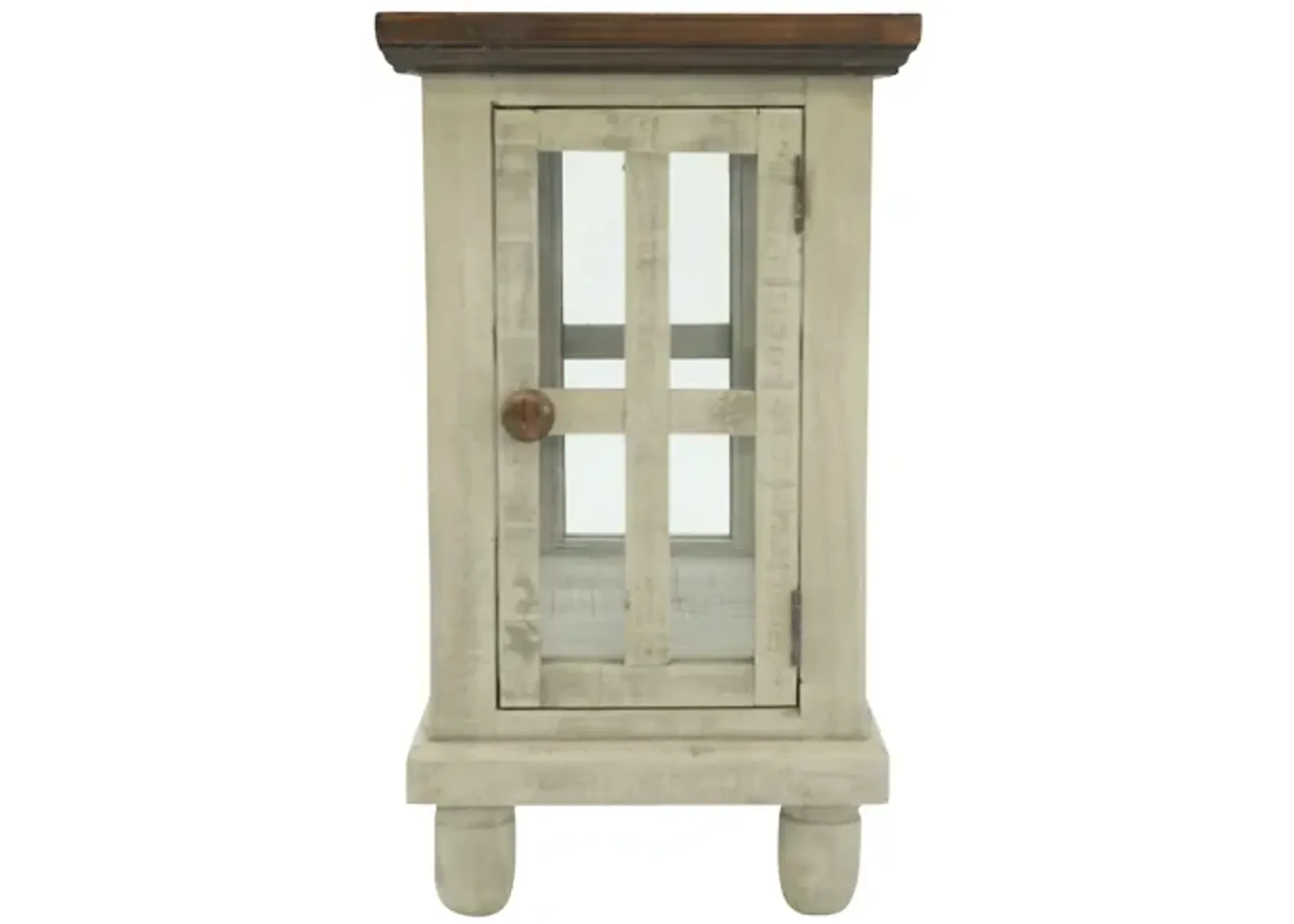 LANTERN GRAY/TOBACCO ACCENT TABLE