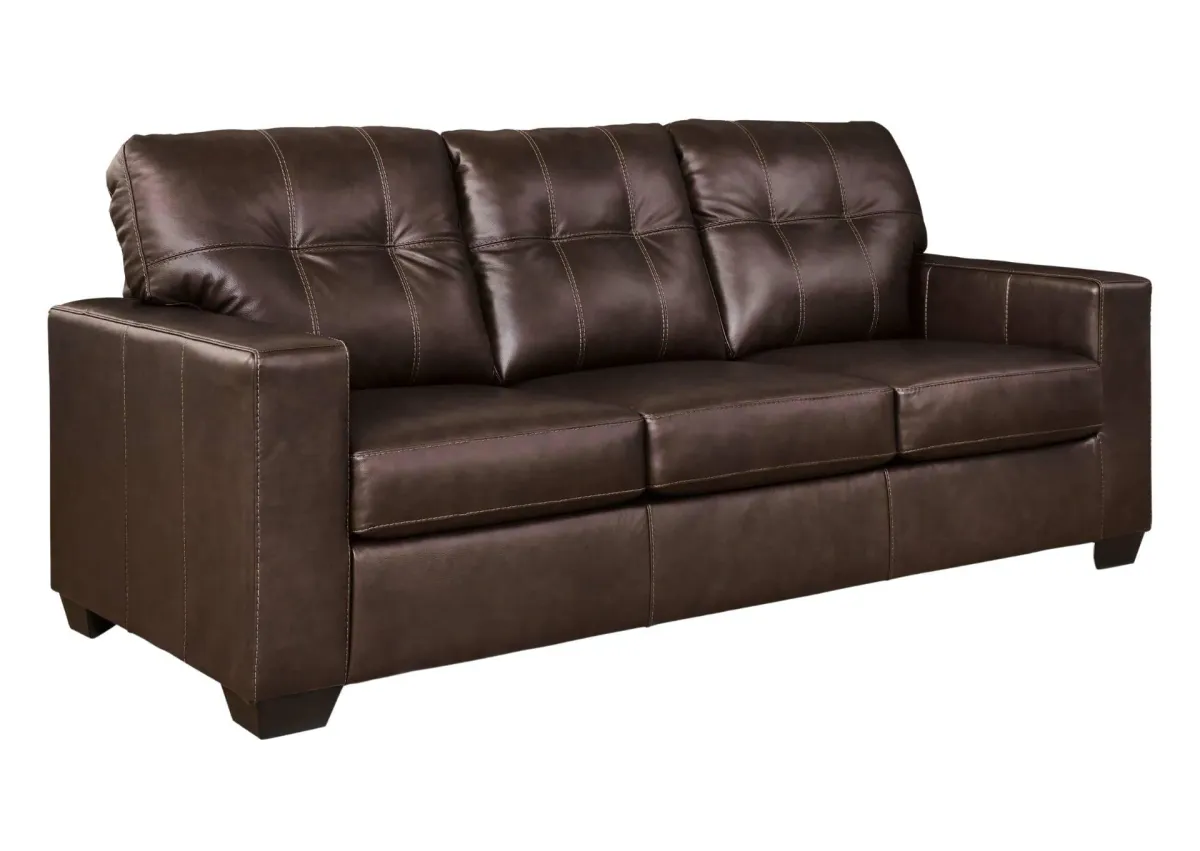 SANTORINE DARK BROWN LEATHER QUEEN SLEEPER