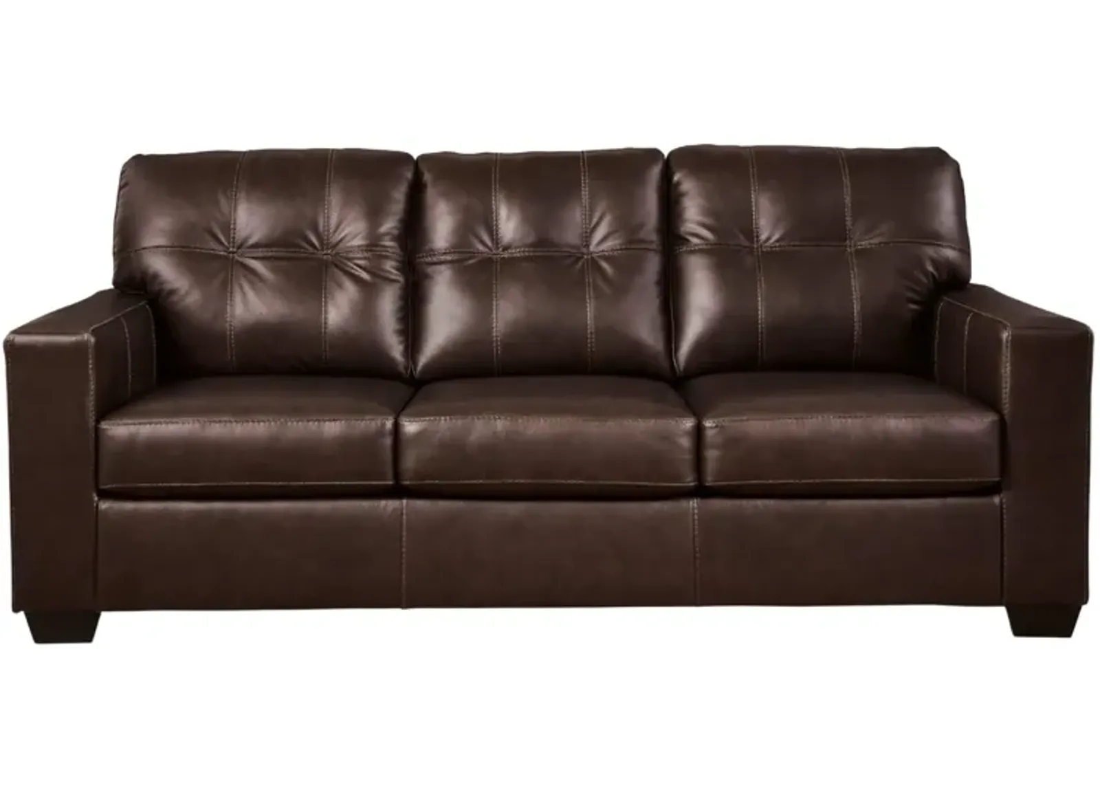 SANTORINE DARK BROWN LEATHER QUEEN SLEEPER