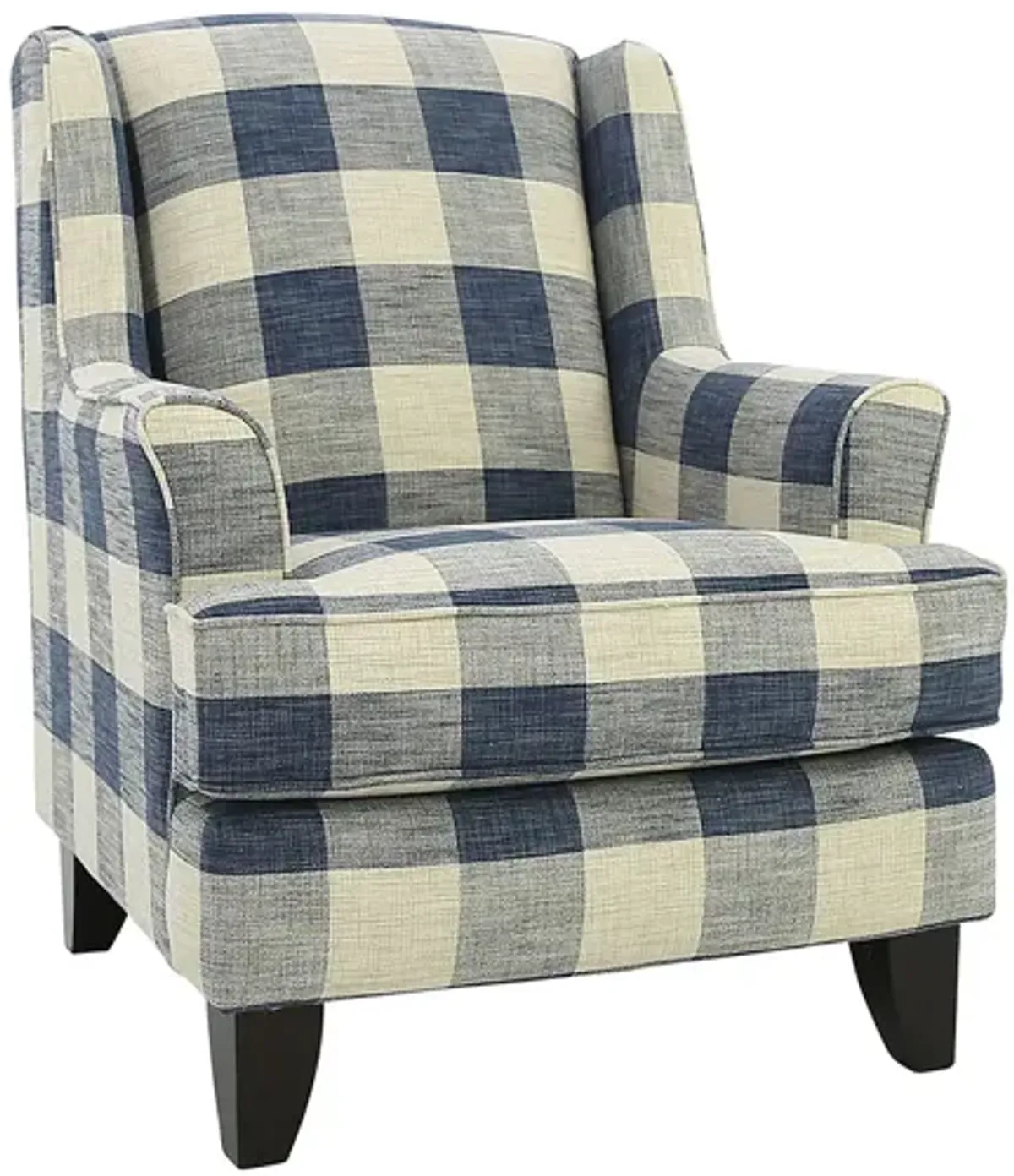 CATALINA YUCATAN INDIGO CHECKERED ACCENT CHAIR