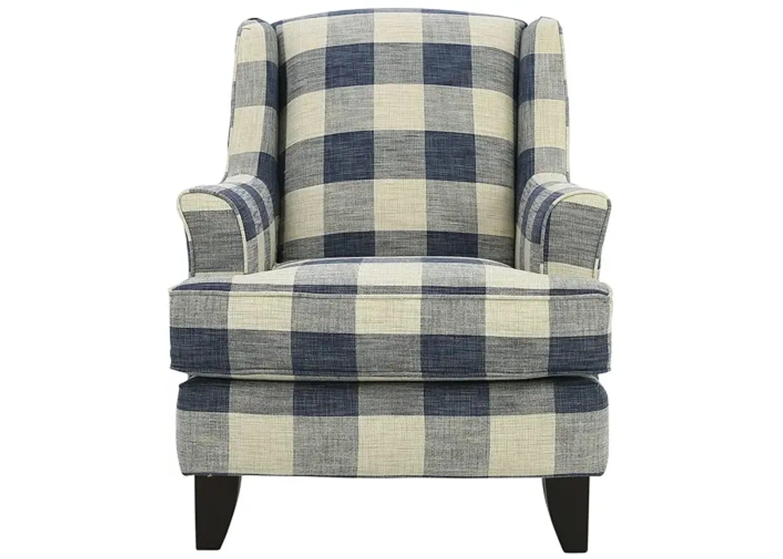 CATALINA YUCATAN INDIGO CHECKERED ACCENT CHAIR