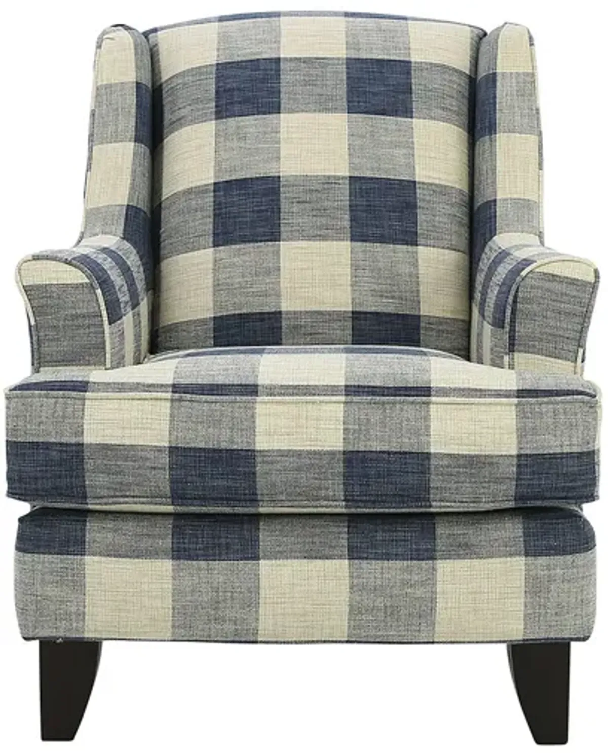 CATALINA YUCATAN INDIGO CHECKERED ACCENT CHAIR