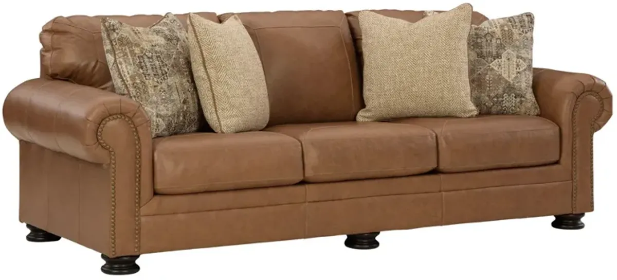 CARIANNA CARAMEL LEATHER SOFA