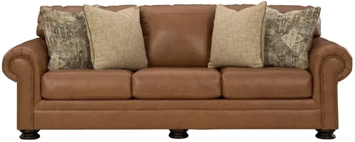 CARIANNA CARAMEL LEATHER SOFA