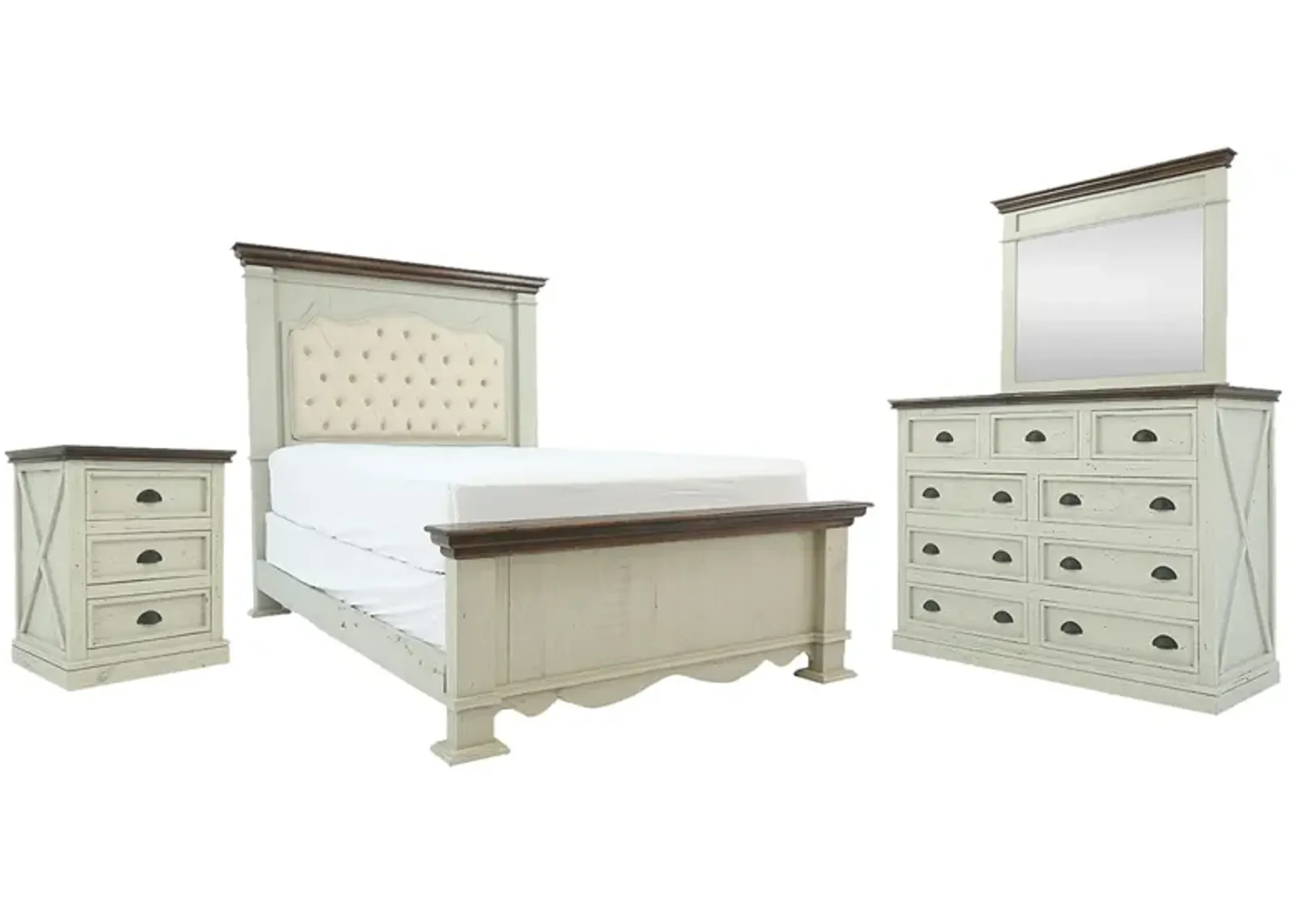 FIFTH AVENUE TWO TONE QUEEN BEDROOM SET