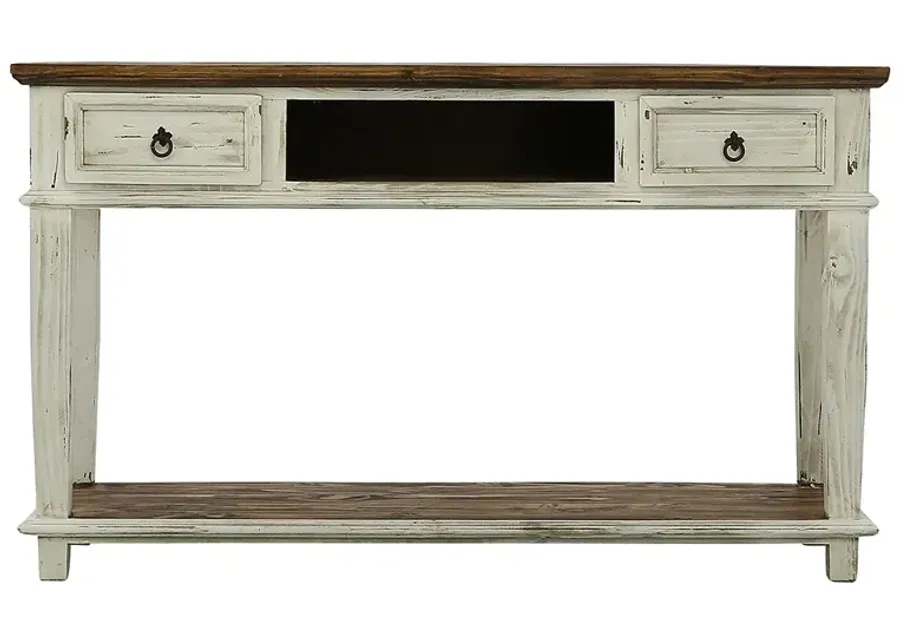 LAWMAN WHITE CONSOLE TABLE