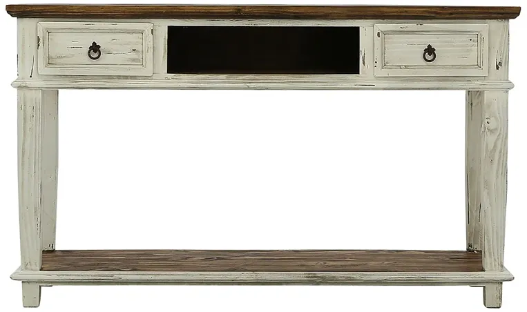 LAWMAN WHITE CONSOLE TABLE