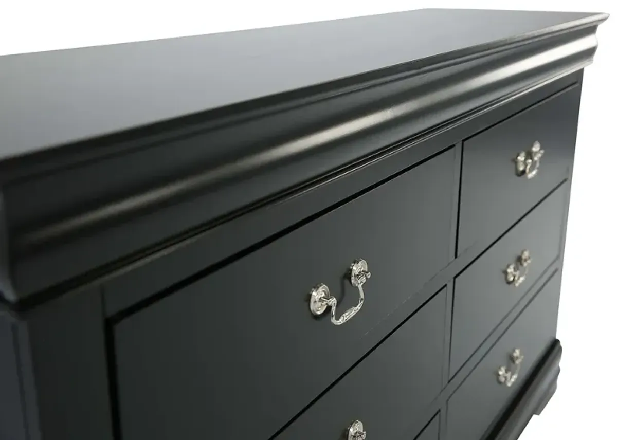 LOUIS PHILIP BLACK DRESSER