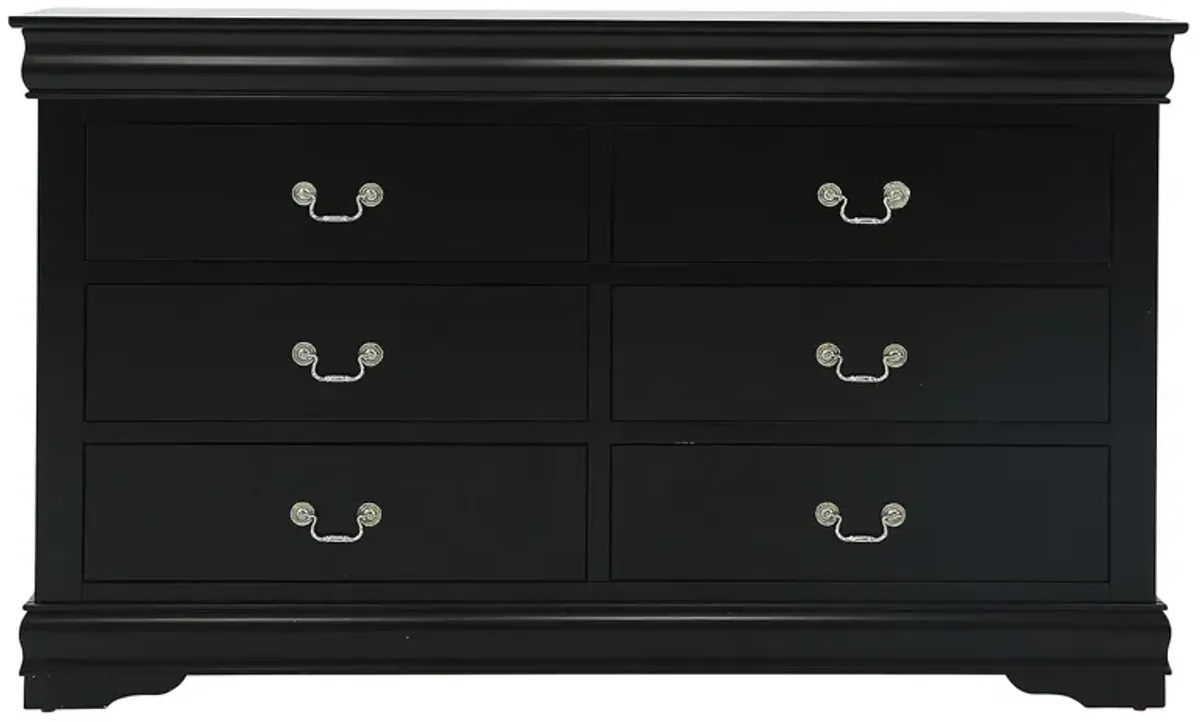 LOUIS PHILIP BLACK DRESSER