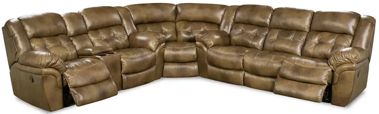 HUDSON SADDLE 3 PIECE LEATHER SECTIONAL